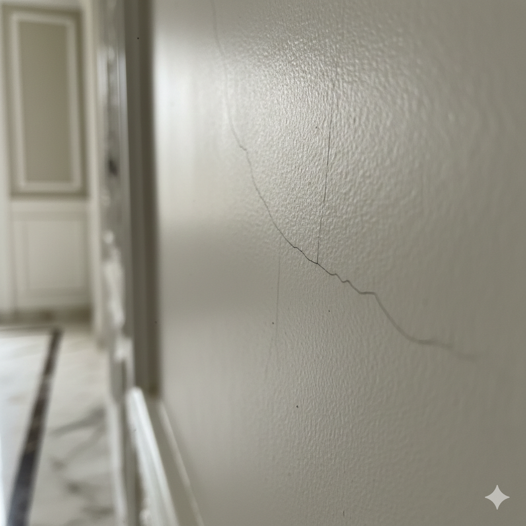 Common building defects in Nigeria showing wall cracks