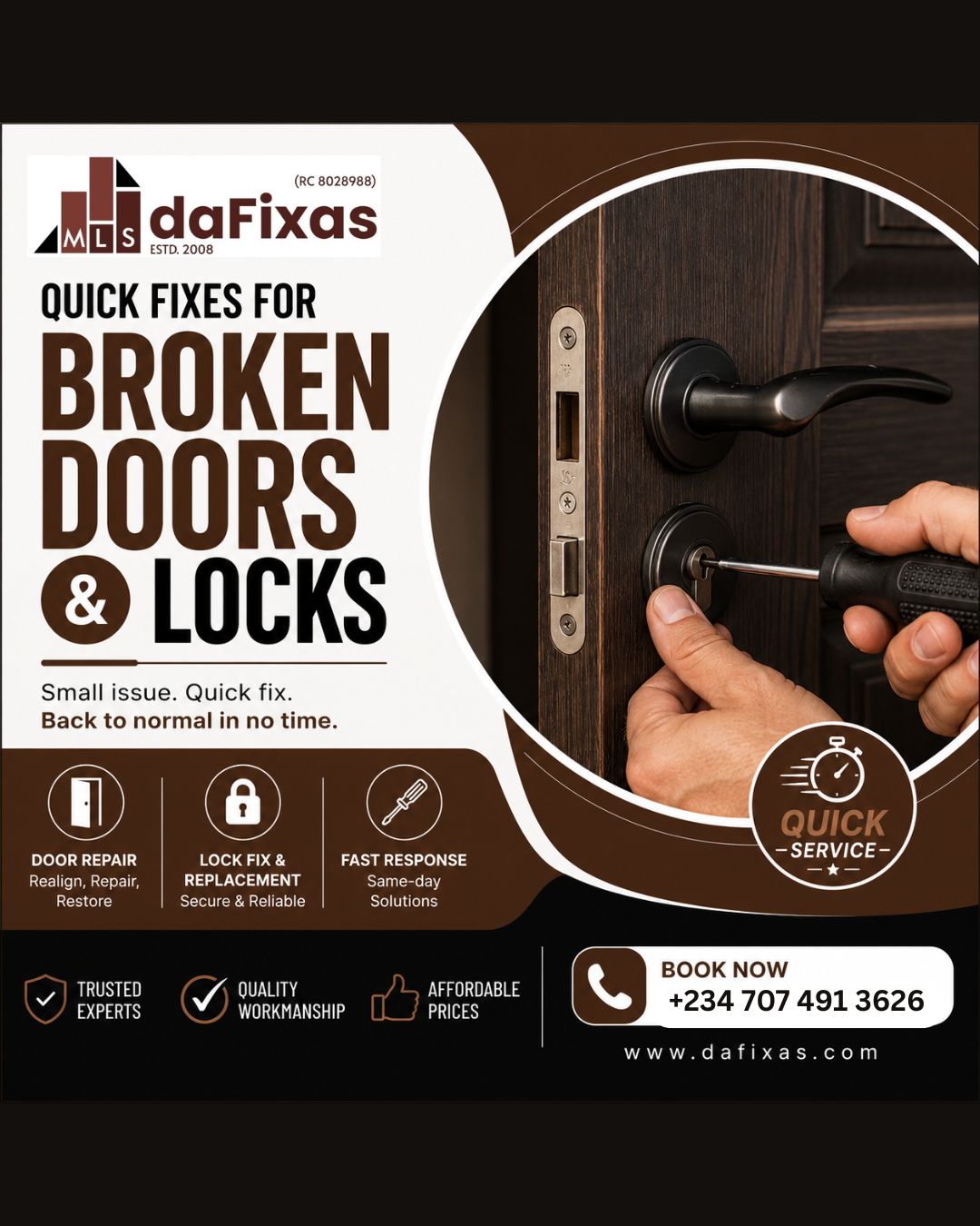 Quick Fixes for Broken Doors and Locks